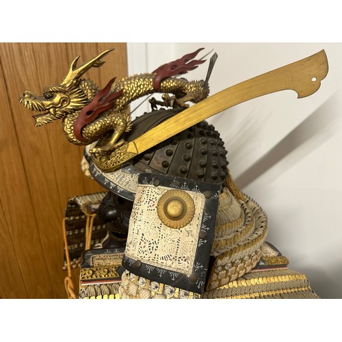 2103 - Japanese Samurai Warriors Set of Dō-maru style Armour to include Dō-maru style kabuto helmet with a ... 