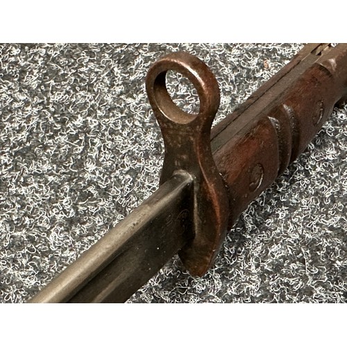 2105 - WW1 British P13 Bayonet with single edged fullered blade 430mm in length maker marked and dated 