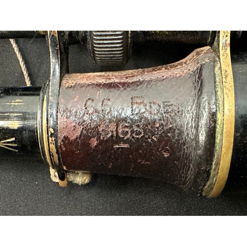 2109 - WW1 British Mark IV Special Binoculars serial number 41156. Maker marked 