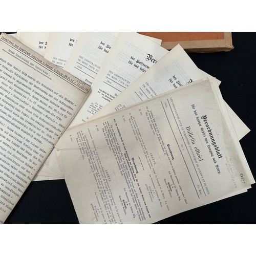 2130 - WW1 Imperial German Documentation comprising of Official Bulletins to the French Population of Longw... 