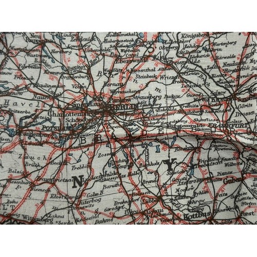 2134 - WW2 British RAF Silk Escape Map of Germany. Code letter A. Single Sided Map.