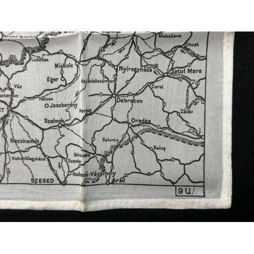 2144 - WW2 British RAF Silk Escape and Evasion Map of Germany, single sided, ref 9U.