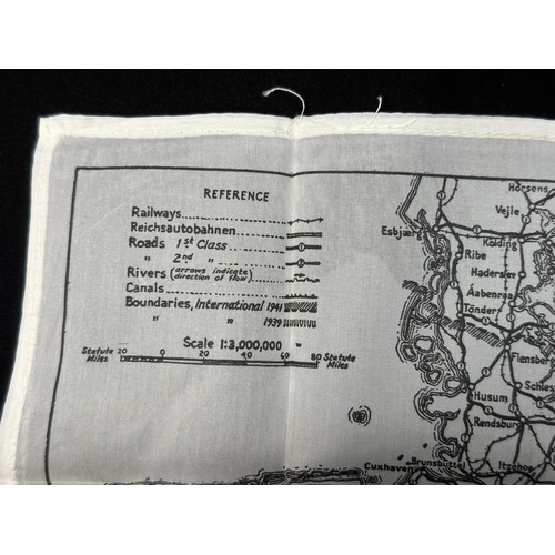 2144 - WW2 British RAF Silk Escape and Evasion Map of Germany, single sided, ref 9U.