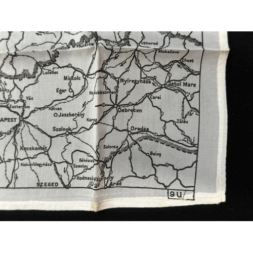 2146 - WW2 British RAF Silk Escape and Evasion Map of Germany, single sided, ref 9U.