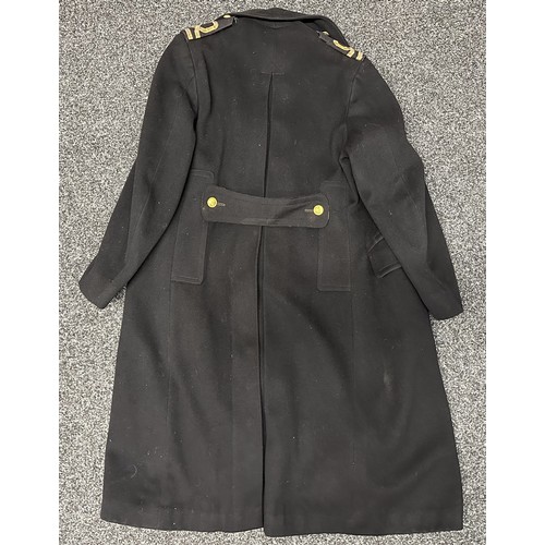 2153 - WW2 British Royal Navy Officers Greatcoat. Named to 