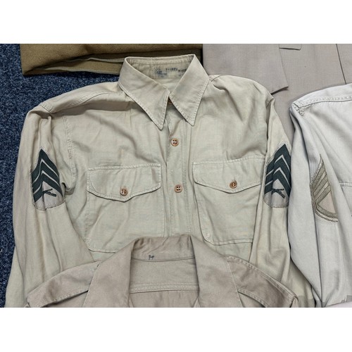 2168 - US Chino Army & USMC shirts: Army Officers Wool Shirt, label washed out: US Army Officers Trouser Be... 