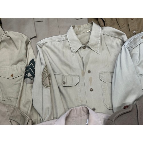 2168 - US Chino Army & USMC shirts: Army Officers Wool Shirt, label washed out: US Army Officers Trouser Be... 