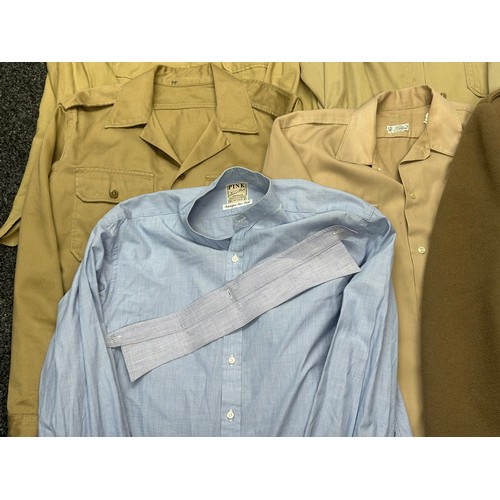 2168 - US Chino Army & USMC shirts: Army Officers Wool Shirt, label washed out: US Army Officers Trouser Be... 