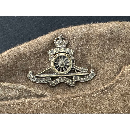 2172 - WW2 British Royal Artillery Officers Quality Field Service Cap with Bronze Flaming Grenade cap badge... 