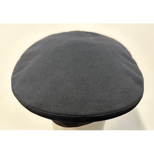 2178 - WW2 British Royal Navy Officers Service Dress Cap in navy blue wool. Complete with Kings Crown Cap b... 