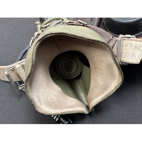 2186 - WW2 British RAF C Type Flying Helmet complete with AM marked headphones and wiring loom with  jack p... 