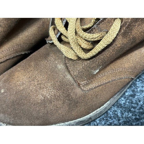 2215 - WW2 US Army Roughout Combat Boots. Officially called Shoes, Service, Reverse Upper. Size 9. Replacem... 