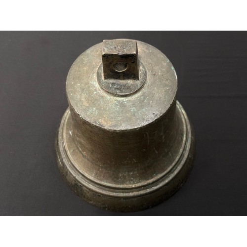 2223 - WW2 British Air Ministry RAF GRVI Marked Bronze Fire Bell. 24.5cm in diameter, height approx. 23cm. ... 