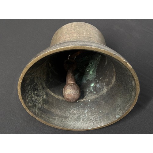 2223 - WW2 British Air Ministry RAF GRVI Marked Bronze Fire Bell. 24.5cm in diameter, height approx. 23cm. ... 