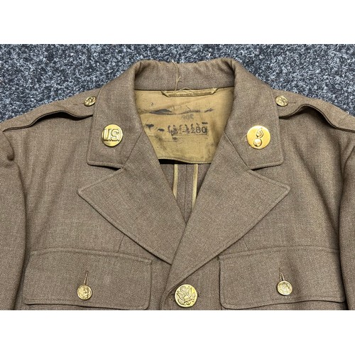 2235 - WW2 US Army Ordnance Corps Enlisted Mans Jacket with US 8th Army Shoulder Sleeve Insignia, Sgt's Str... 