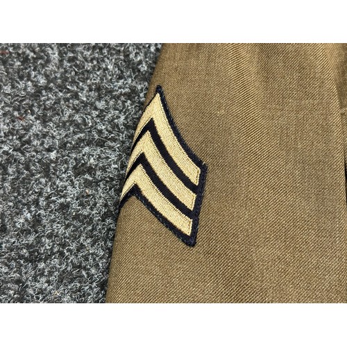 2235 - WW2 US Army Ordnance Corps Enlisted Mans Jacket with US 8th Army Shoulder Sleeve Insignia, Sgt's Str... 