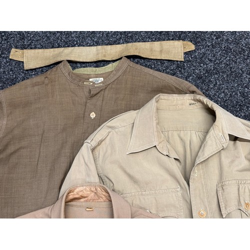 2236 - WW2 US Officers Chocolate shirt with makers label to neck: US Regulation Officers Shirt, label to ne... 