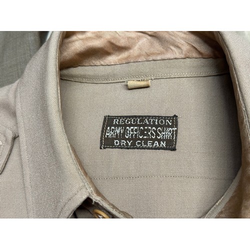 2236 - WW2 US Officers Chocolate shirt with makers label to neck: US Regulation Officers Shirt, label to ne... 