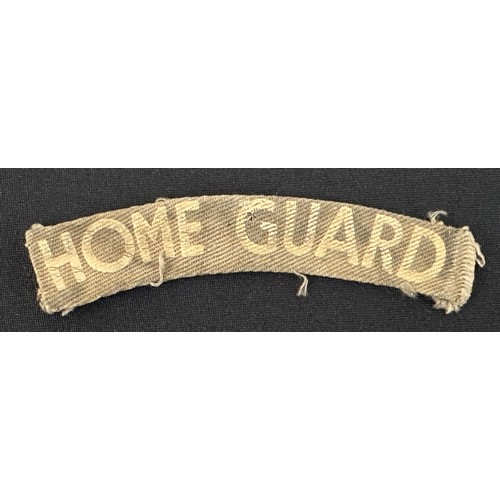 2241 - Mixed militaria to include: WW2 British Home Guard printed shoulder title, uniform removed: Denim BD... 