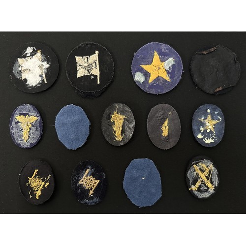 2257 - WW2 Third Reich Kriegsmarine cloth trade and rank insignia collection. (13)