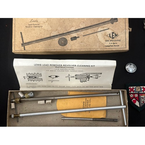 2276 - Mixed militaria to include: 1937 pattern large pack a/f, cross straps, Boxed Webley Shotgun cleaning... 