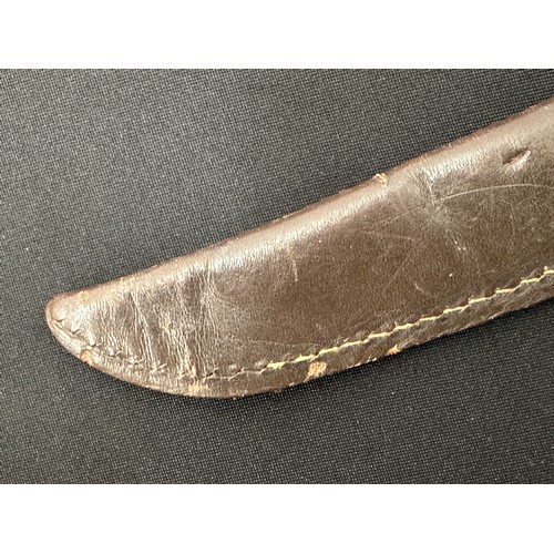 2284 - German Hunting Knife with single edged fullered blade 90mm in length. Maker marked 