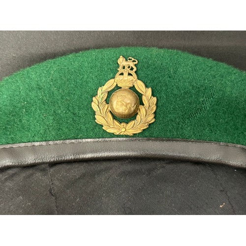 2285 - Postwar British Berets to include Royal Marines x 2 complete with ERII cap badges, Parachute Regt, R... 