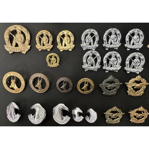 2289 - South African Army Cap Badges and Collar Dogs. WW2 era to current issue.