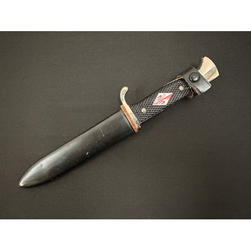 2292 - Scout Knife in the form of a Hitler Youth dagger but produced post war. Single edged blade with 137m... 