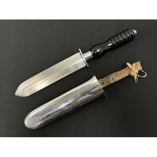 2297 - Sieibe Gorman Divers Knife with double edged blade 195mm in length. Maker marked 