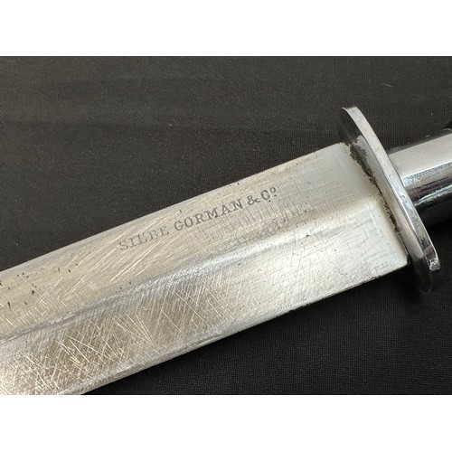 2297 - Sieibe Gorman Divers Knife with double edged blade 195mm in length. Maker marked 