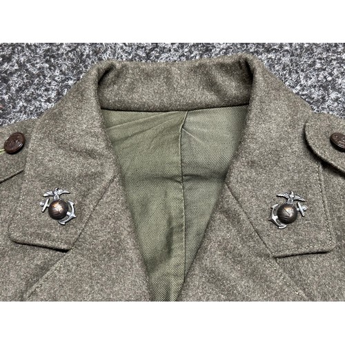 2307 - Post War USMC Service Dress Uniform with shoulder sleeve insignia for the 6th Marine Division, Maste... 