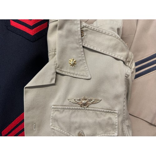 2308 - Post War US Navy Uniforms to include: Officers Tropical Jacket, Petty Officers Tropical Jacket, Offi... 