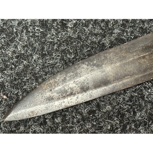 2310 - Victorian Police Hanger sword with curved single edged blade 600mm in length. No markings. Brass gua... 