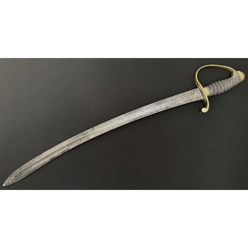 2312 - Victorian Police Hanger Sword with curved fullered single edged blade 610mm in length engraved to 