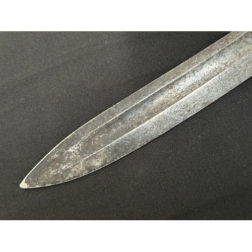 2312 - Victorian Police Hanger Sword with curved fullered single edged blade 610mm in length engraved to 