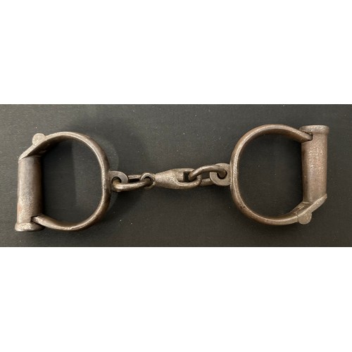 2313 - Pair of Victorian Police Handcuffs marked 