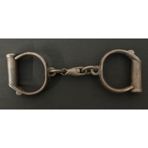 2313 - Pair of Victorian Police Handcuffs marked 