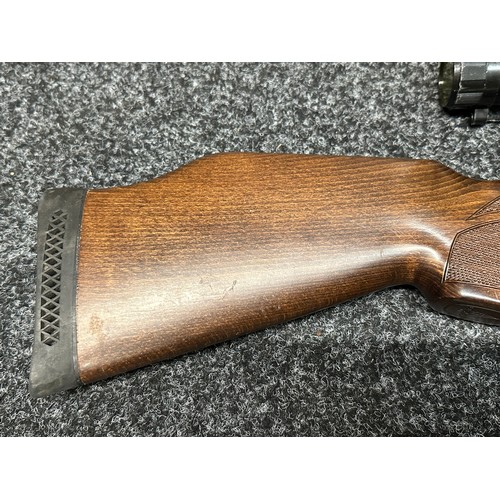 2327 - BSA .22 cal Air Rifle Serial no. S-828125-09. Working order. Fitted with a Moderator and a BSA .22 S... 