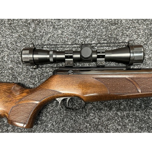 2327 - BSA .22 cal Air Rifle Serial no. S-828125-09. Working order. Fitted with a Moderator and a BSA .22 S... 