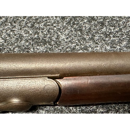 2328 - English Pinfire Double Barrel Shotgun with 759mm long Damascus barrels. 13 Bore. No makers mark or s... 