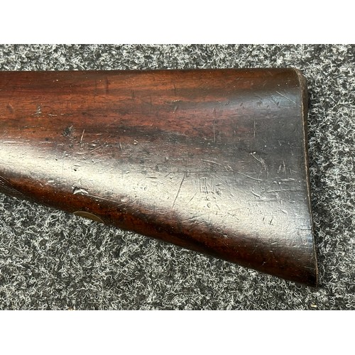 2328 - English Pinfire Double Barrel Shotgun with 759mm long Damascus barrels. 13 Bore. No makers mark or s... 