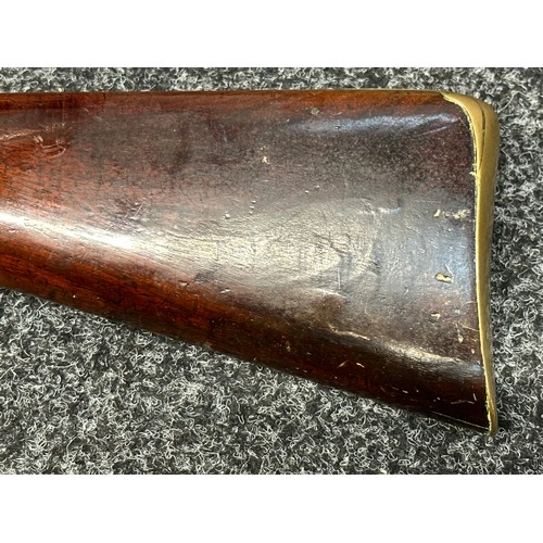 2329 - Flintlock Blunderbuss with brass barrel 345mm in length. Lock marked 