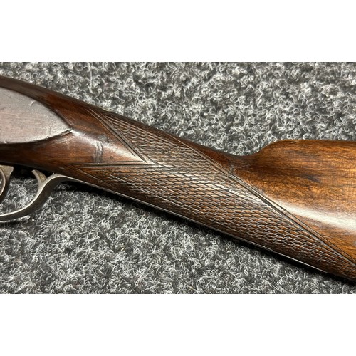 2334 - Percussion Cap Musket by Manton with 870mm long barrel, bore approx. 17mm. Lock is marked 