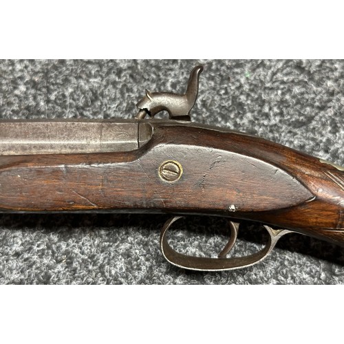 2334 - Percussion Cap Musket by Manton with 870mm long barrel, bore approx. 17mm. Lock is marked 