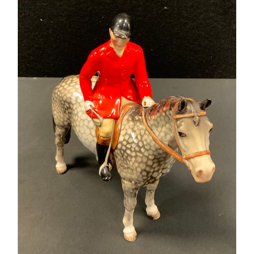 7 - A Beswick figure, Huntsman up, 1501, in rocking horse grey colourway, printed marks, 17cm high