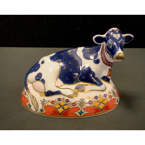 21 - Royal Crown Derby Paperweights - Friesian Cow 