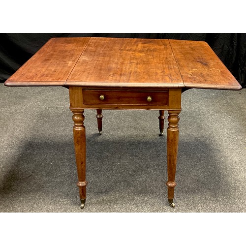 80 - A 19th century mahogany Pembroke table, 73cm high x 105cm x 56cm (112cm with leave extended).