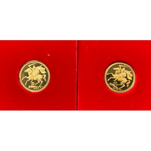 374 - A Pobjoy mint limited edition Isle of Man half sovereign 1980, Odins Raven Privy Mark, one of 30,000... 