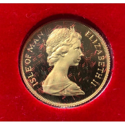 374 - A Pobjoy mint limited edition Isle of Man half sovereign 1980, Odins Raven Privy Mark, one of 30,000... 